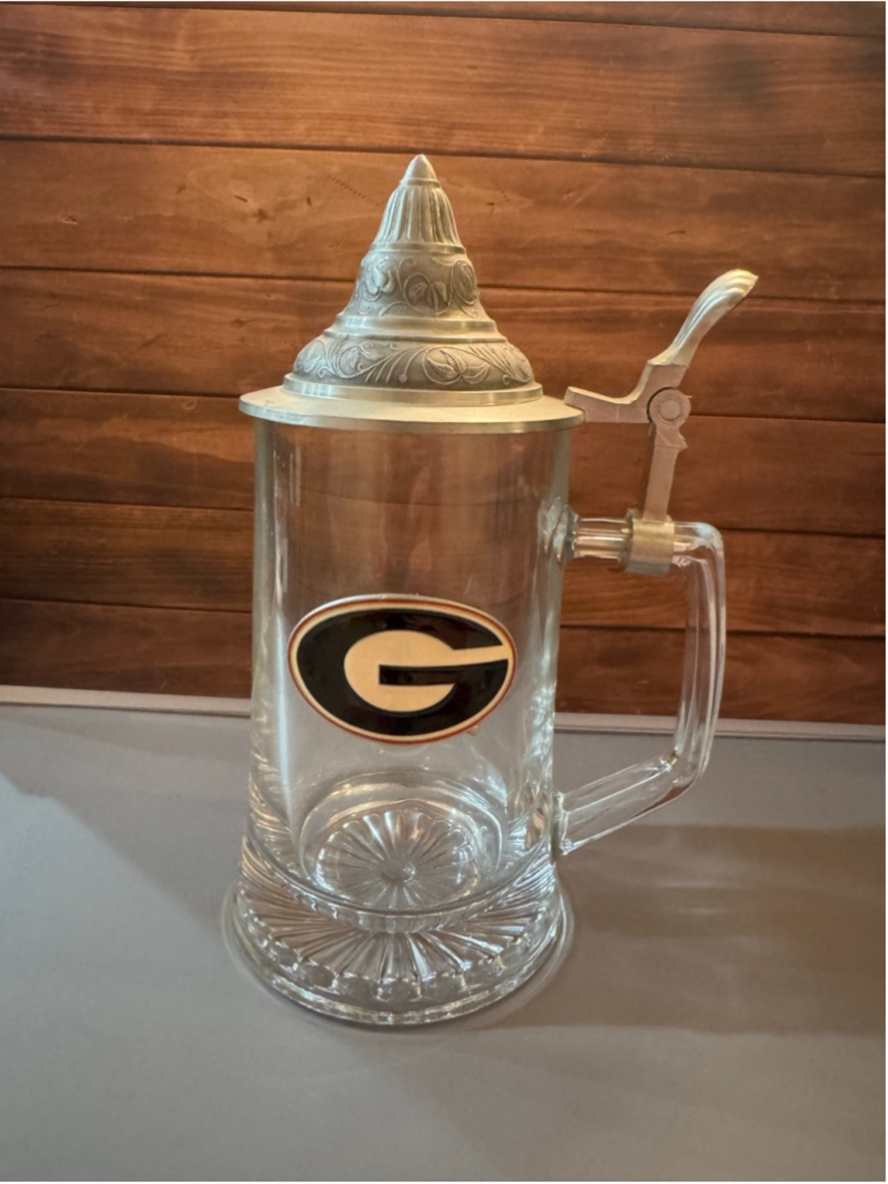Clear Silver Georgia Bulldogs Stein
